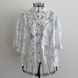 Pilcro White Lace Top